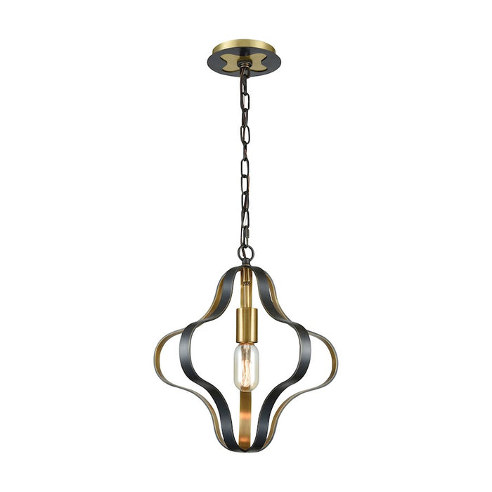 ELK Lighting Janis 1-Light Pendant, Aged Bronze and Aged Brass