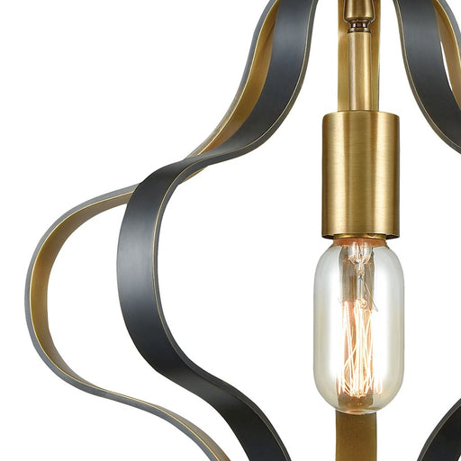 ELK Lighting Janis 1-Light Pendant, Aged Bronze and Aged Brass