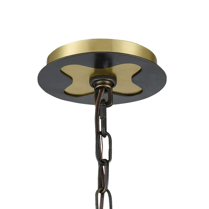 ELK Lighting Janis 1-Light Pendant, Aged Bronze and Aged Brass