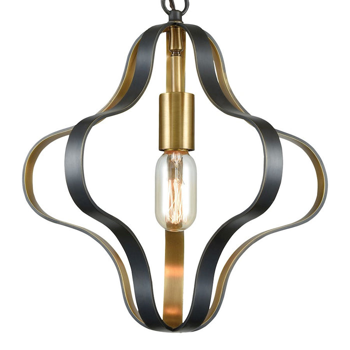 ELK Lighting Janis 1-Light Pendant, Aged Bronze and Aged Brass