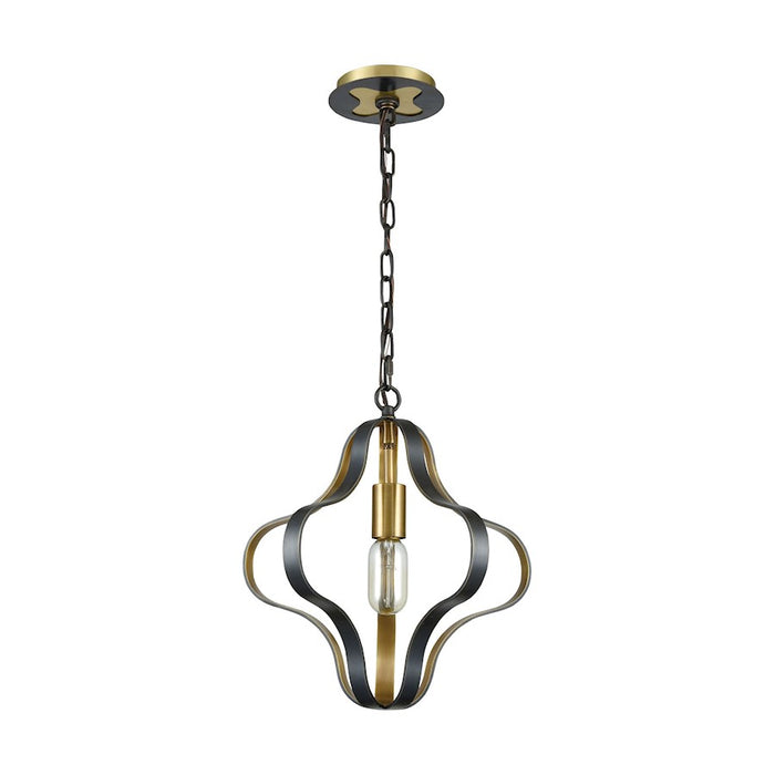 ELK Lighting Janis 1-Light Pendant, Aged Bronze and Aged Brass