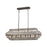 ELK Lighting Summerton 6-Light Linear Chandelier, Gray & Rust