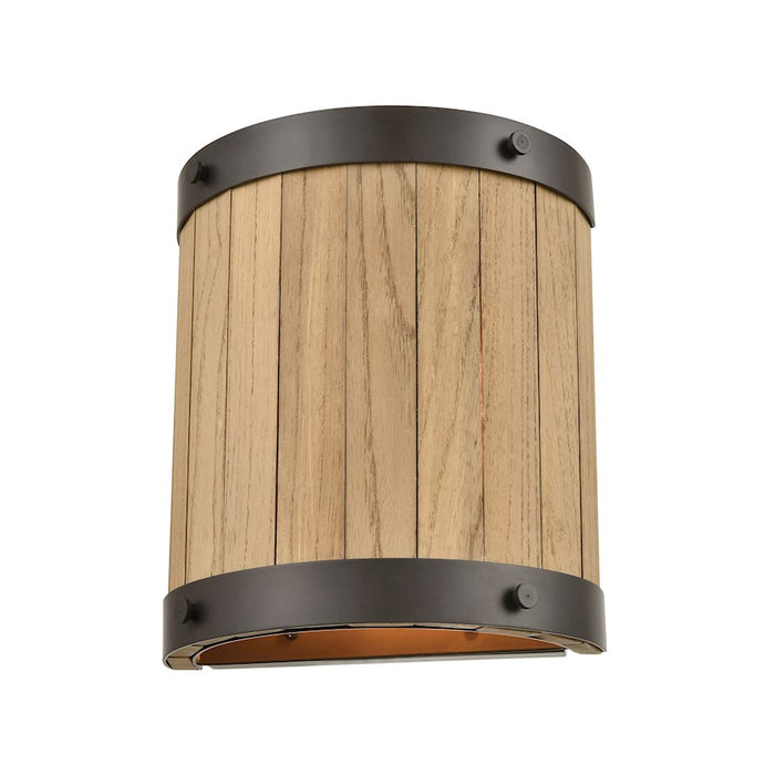 ELK Lighting Wooden Barrel 2-Light Sconce