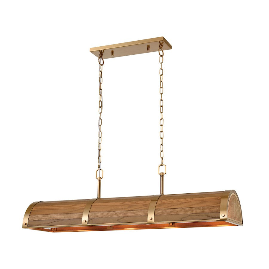 ELK Lighting Wooden Barrel 4-Light Island
