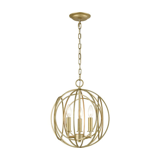 ELK Lighting Loughton Chandelier, Golden Silver
