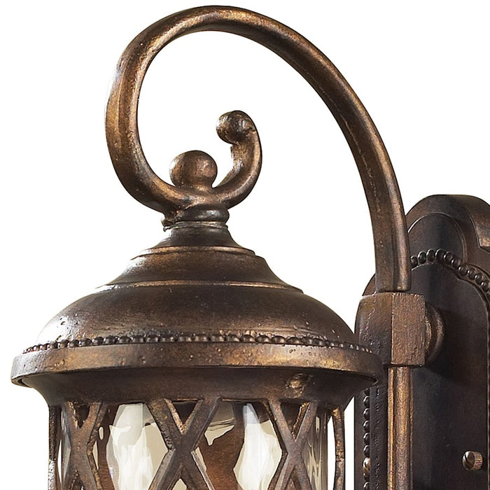 ELK Lighting Barrington Gate 1-Light Outdoor Wall, Hazelnut