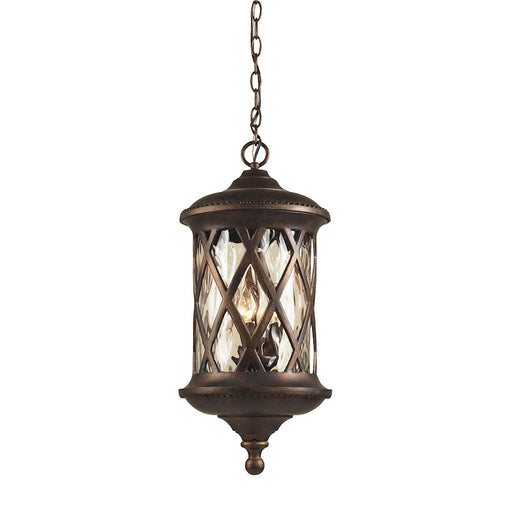ELK Lighting Barrington Gate 3-Light Outdoor Pendant, Hazelnut Bronze