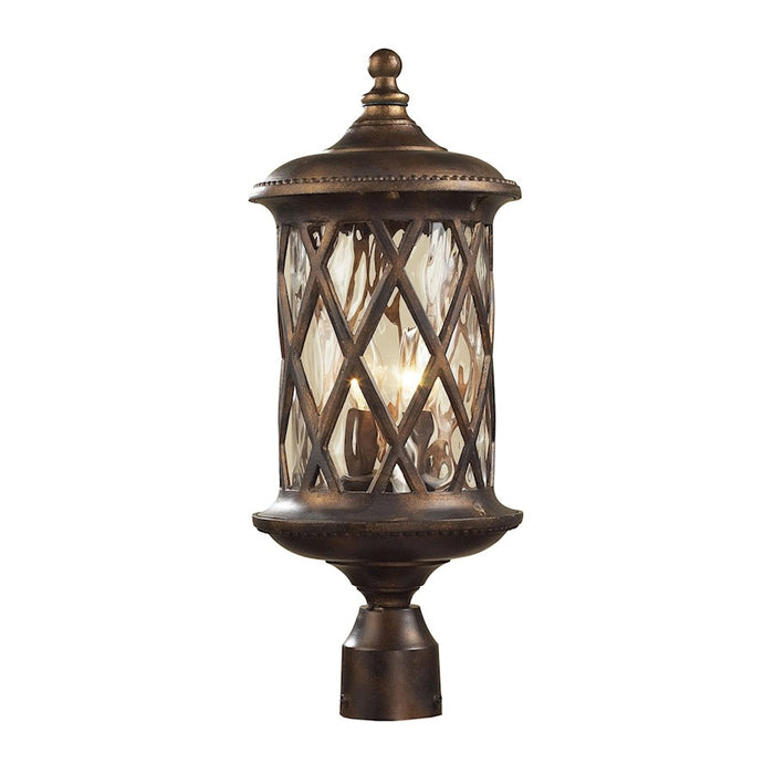ELK Lighting Barrington Gate 2-Light Outdoor Post Mount, Hazelnut