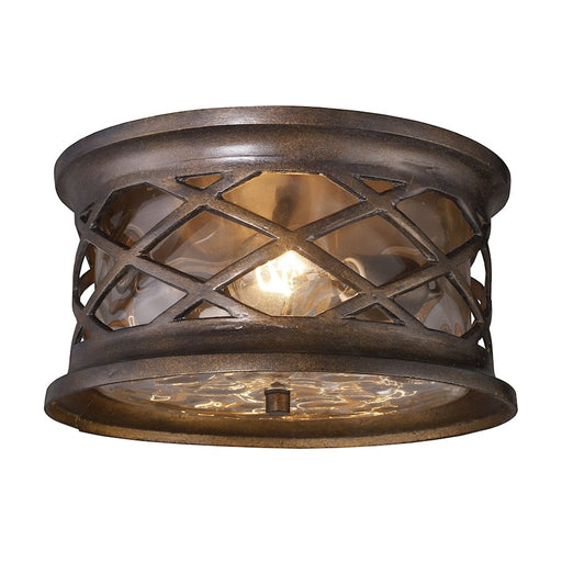 ELK Lighting Barrington Gate 2-Light Outdoor Flush, Hazelnut