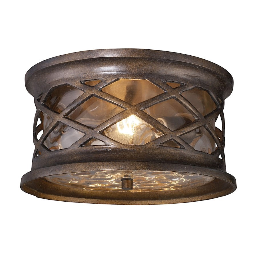 ELK Lighting Barrington Gate 2-Light Outdoor Flush, Hazelnut