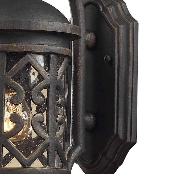 ELK Lighting Tuscany Coast 1-Light Outdoor Wall Lantern, Charcoal