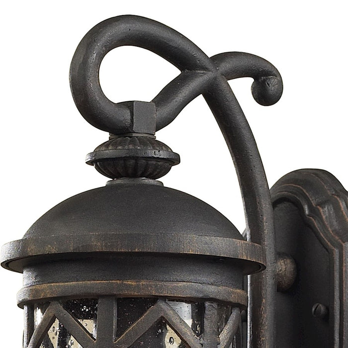 ELK Lighting Tuscany Coast 1-Light Outdoor Wall Lantern, Charcoal