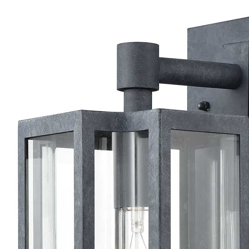 ELK Lighting Bianca 1-Light Sconce, Aged Zinc/Clear