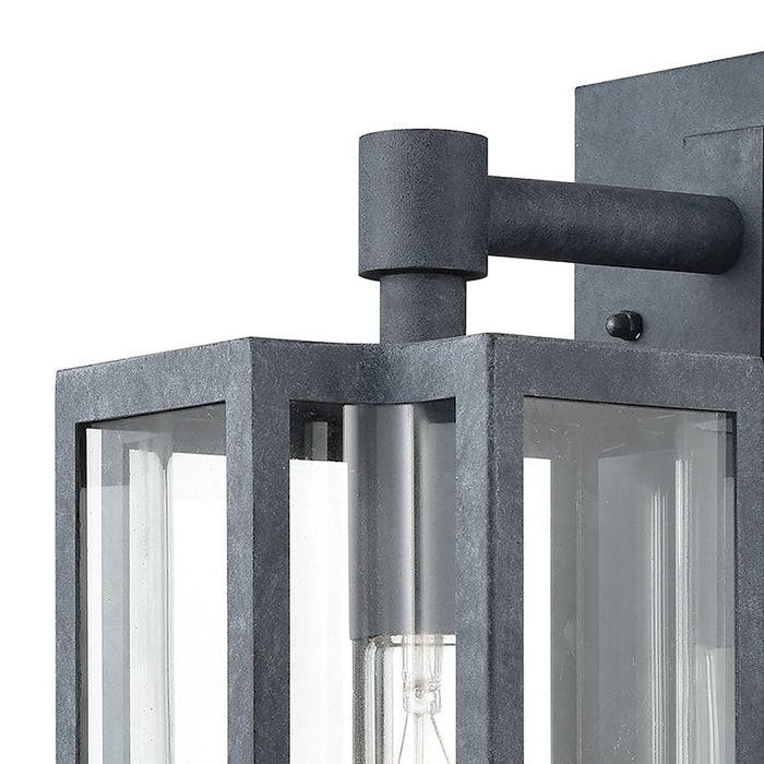 ELK Lighting Bianca 1-Light Sconce, Aged Zinc/Clear