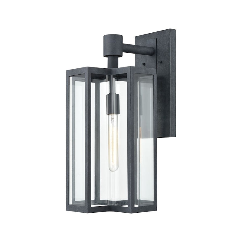 ELK Lighting Bianca 1-Light Sconce, Aged Zinc/Clear