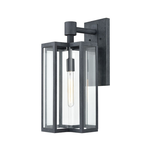 ELK Lighting Bianca 1-Light Sconce, Aged Zinc/Clear