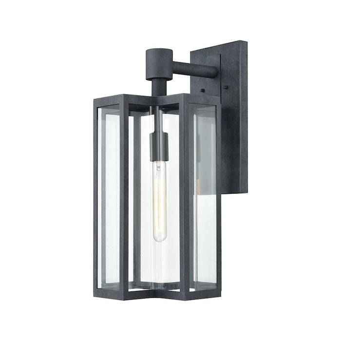 ELK Lighting Bianca 1-Light Sconce, Aged Zinc/Clear