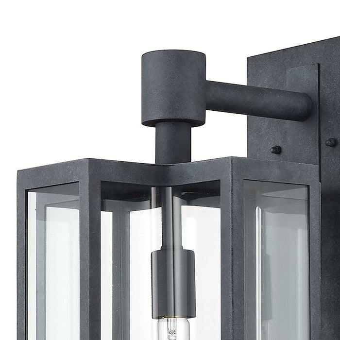 ELK Lighting Bianca 1-Light Sconce, Aged Zinc/Clear