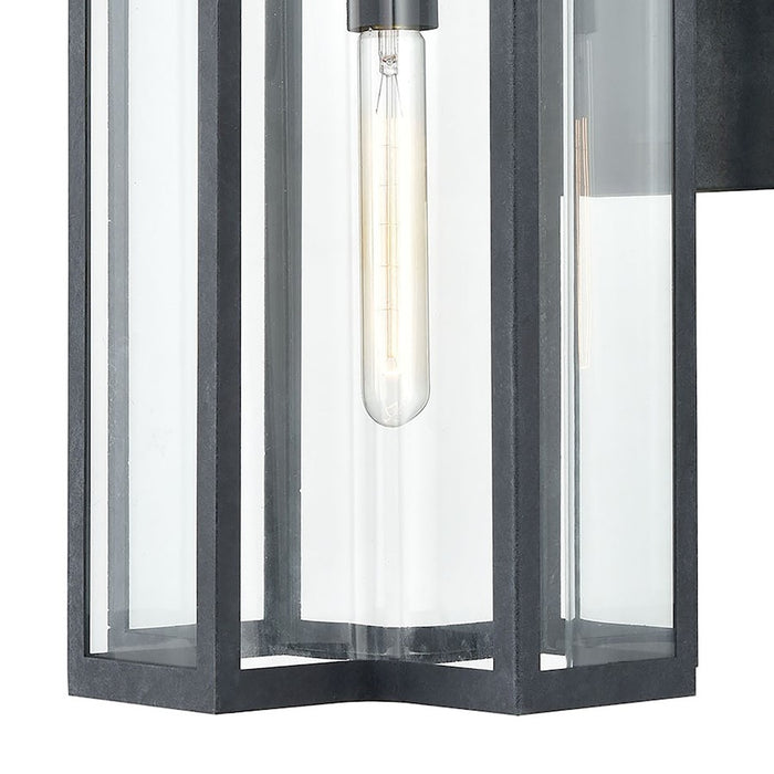 ELK Lighting Bianca 1-Light Sconce, Aged Zinc/Clear