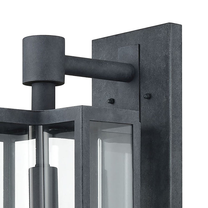 ELK Lighting Bianca 1-Light Sconce, Aged Zinc/Clear