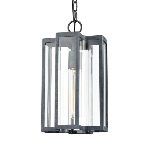 ELK Lighting Bianca 1-Light Hanging, Aged Zinc/Clear