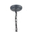 ELK Lighting Bianca 1-Light Hanging, Aged Zinc/Clear