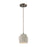 ELK Lighting Urban Form 1-Light 5" Mini Pendant, Nickel/Concrete Shade