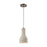 ELK Lighting Urban Form 1-Light 6" Mini Pendant, Nickel/Concrete Shade