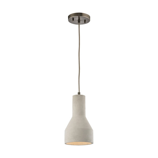 ELK Lighting Urban Form 1-Light 6" Mini Pendant, Nickel/Concrete Shade