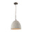 ELK Lighting Urban Form 1-Light 12" Mini Pendant, Nickel/Concrete