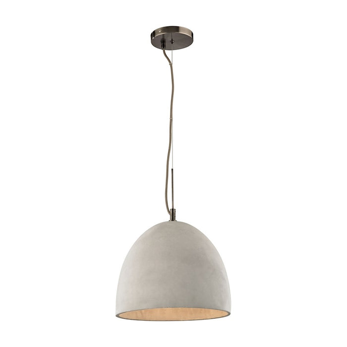 ELK Lighting Urban Form 1-Light 12" Mini Pendant, Nickel/Concrete