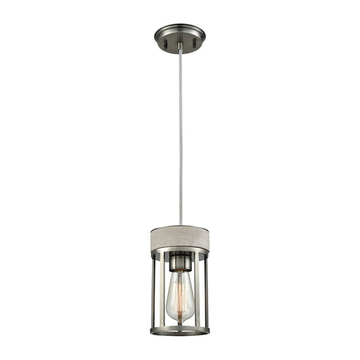 ELK Lighting Urban Form Mini Pendant, Nickel/Concrete
