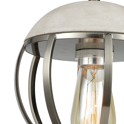 ELK Lighting Urban Form Mini Pendant, Nickel/Concrete & Metal Cage