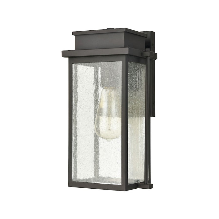 ELK Lighting Braddock 1-Light Outdoor Sconce, Bronze/Seedy