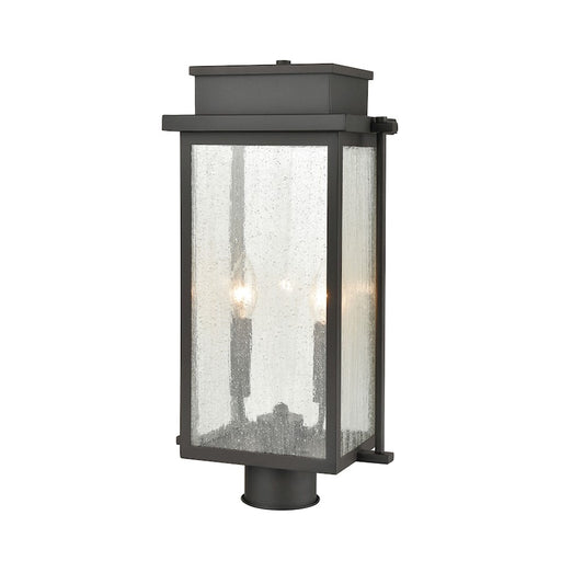 ELK Lighting Braddock 2-Light Outdoor Post Mount, Bronze/Seedy