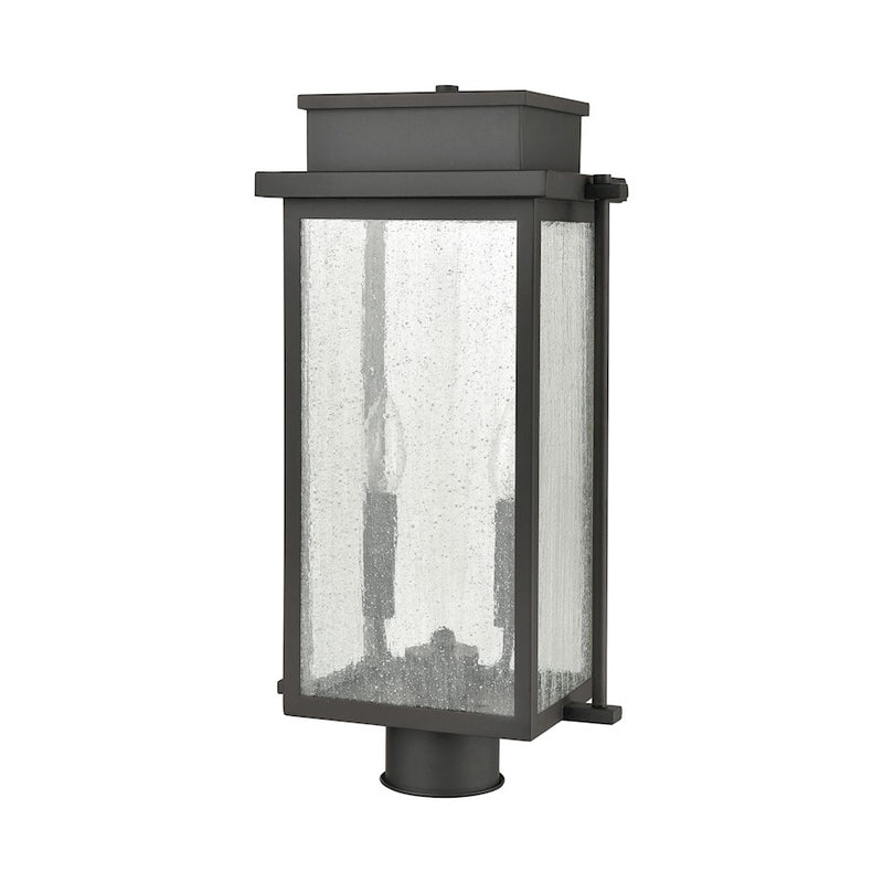 ELK Lighting Braddock 2-Light Outdoor Post Mount, Bronze/Seedy