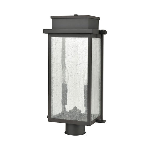 ELK Lighting Braddock 2-Light Outdoor Post Mount, Bronze/Seedy
