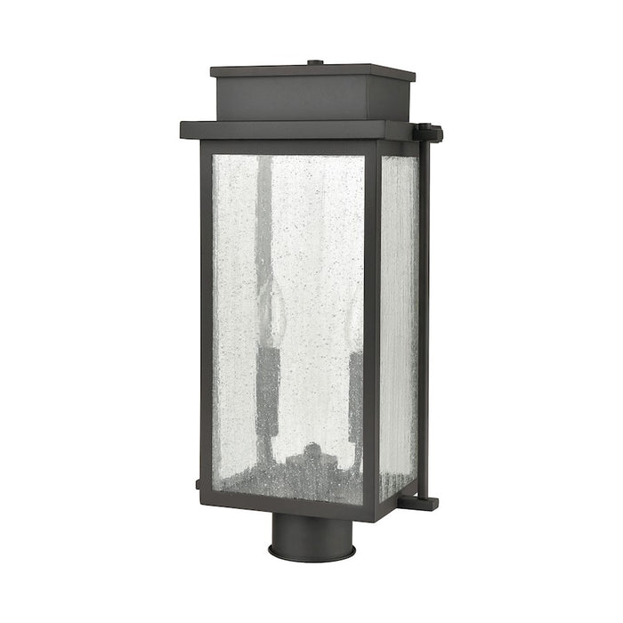 ELK Lighting Braddock 2-Light Outdoor Post Mount, Bronze/Seedy