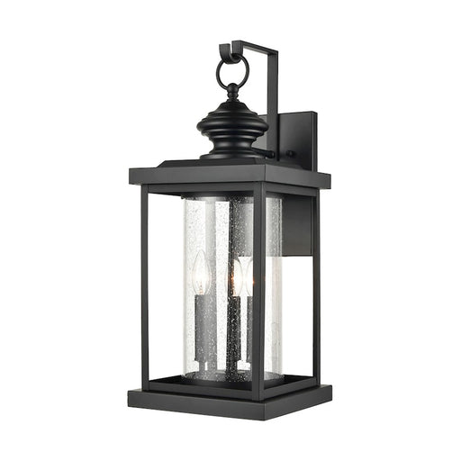 ELK Lighting Minersville 3-Light Outdoor Sconce, Black/Speckled
