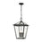 ELK Lighting Main Street 4-Light Outdoor Pendant, Black/Clear Glass