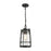 ELK Lighting Crofton 1-Light Outdoor Pendant, Charcoal/Clear Glass