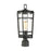 ELK Lighting Crofton 1-Light Outdoor Post Mount, Charcoal/Clear Glass