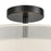 ELK Lighting Ashland 2-Light Semi Flush, Black/Organza White