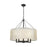 ELK Lighting Ashland 5-Light Chandelier, Black/Organza White