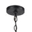 ELK Lighting Ashland 5-Light Chandelier, Black/Organza White