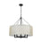 ELK Lighting Ashland 5-Light Chandelier, Black/Organza White