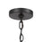 ELK Lighting Ashland 6-Light Chandelier, Black/Organza White Shades