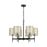 ELK Lighting Ashland 6-Light Chandelier, Black/Organza White Shades