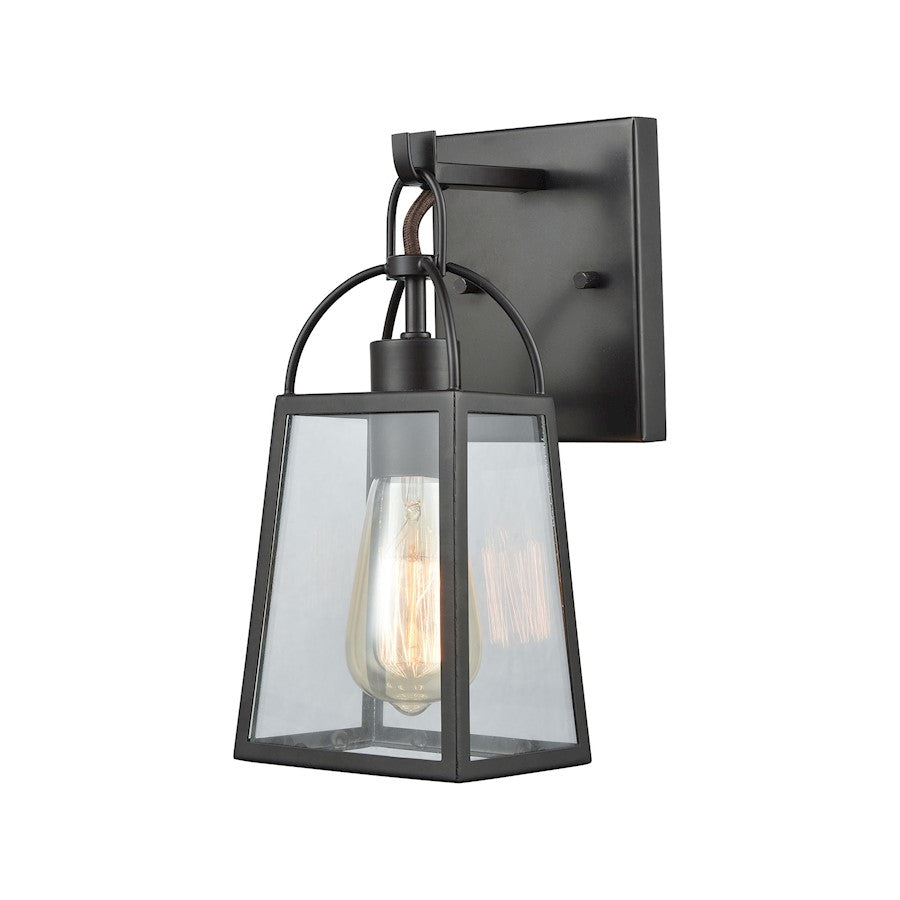 ELK Lighting Barnside Wall Sconce Lamp, Bronze/Clear Panels