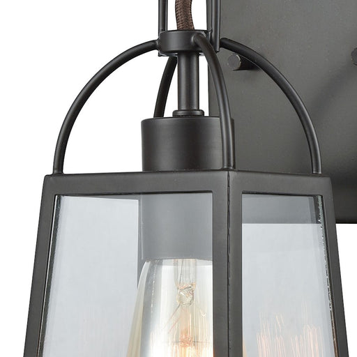 ELK Lighting Barnside Wall Sconce Lamp, Bronze/Clear Panels